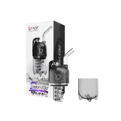 Lookah Dragon Egg - Black, Black Green Spatter