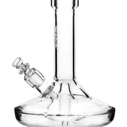 GRAV Small Wide Base Bong - Color#Clear>Smoke/Black>Smoke/Clear