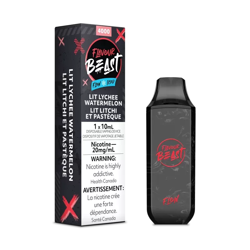 Flavour Beast Flow Rechargeable Disposable 4000 Puffs -Lit Lychee Watermelon