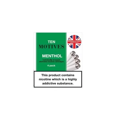 Menthol Replacement Cartridges by 10 Motives (4 Pack) - 11mg