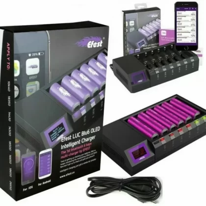 Efest LUC Blu6 LCD Intelligent Bluetooth Battery Charger