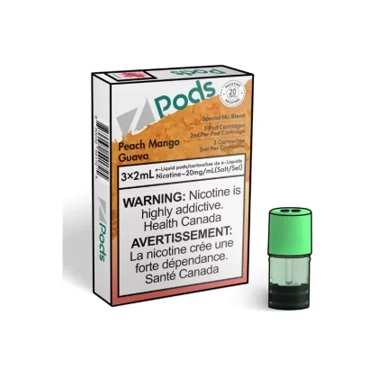 Z Pods 3 x 2mL Pods 400 Puffs – Mango Peach Guava Ice