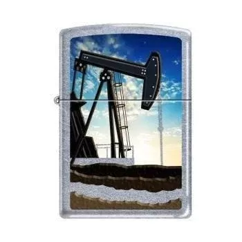 Zippo Lighter – Oil Well Street Chrome