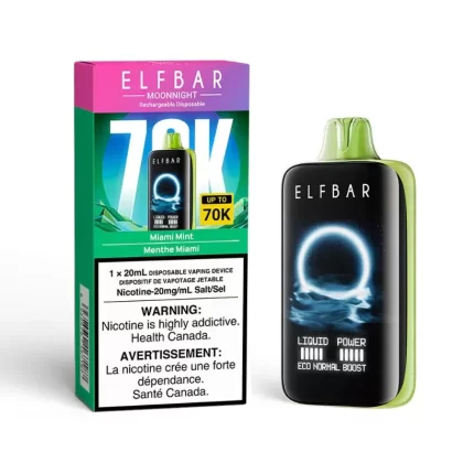 Elf Bar MoonNight Disposable Vape – 70K Puffs – Miami Mint - Please Select#Ontario>Outside Ontario