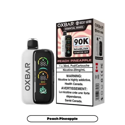 PEACH PINEAPPLE – OXBAR MAGLINK *HYBRID DISPOSABLE STARTER KIT* (DEVICE & POD) (30mL)
