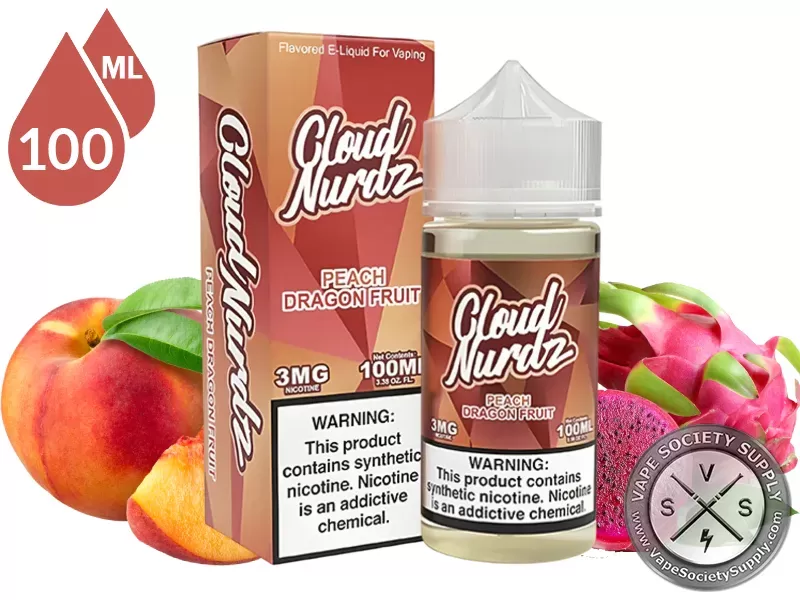Peach Dragon Fruit by Cloud Nurdz 100ml - Vape Product, Vape Product (31C966)