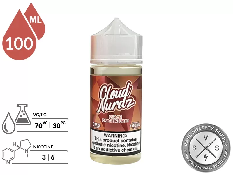 Peach Dragon Fruit by Cloud Nurdz 100ml - Vape Product, Vape Product (31C966) - Image 2