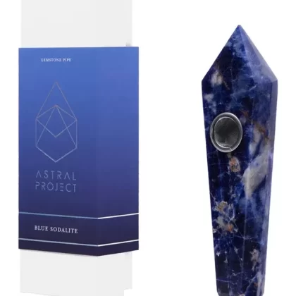 Gemstone Jewel Pipe – Blue Sodalite - Vape Store