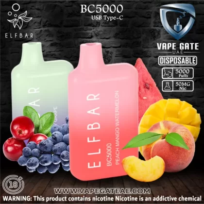 ELF Bar BC5000 Puffs Disposable Pod Device - Tropical Rainbow Blast / 20 mg
