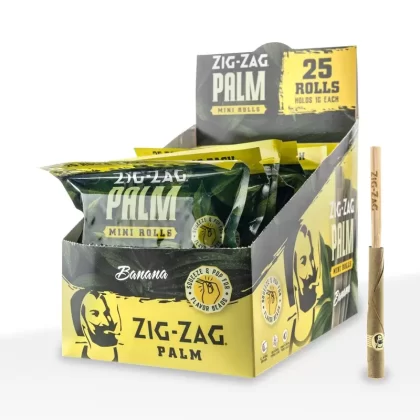 Zig-Zag® | Palm Mini Rolls | 25 pack – 8 Count - Style#Banana>Blueberry>Grape>Natural>Vanilla (BEB92B)