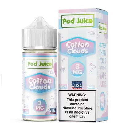 Pod Juice - Cotton Clouds - 100ML E-Liquid - 3MG