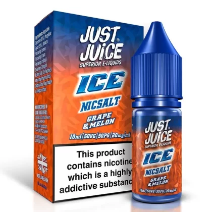 Grape and Melon By Just Juice ICE Salts 10ml - Nicotine Strength#5mg (Salt)>11mg (Salt)>20mg (Salt)