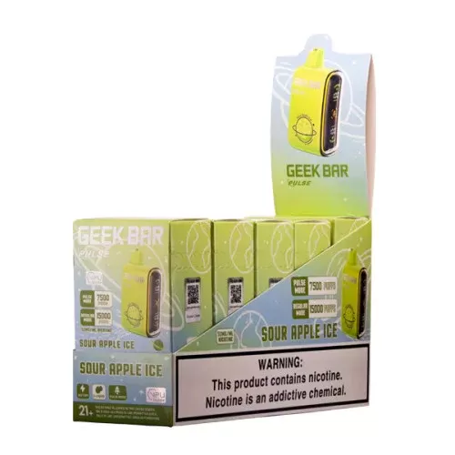 BULK Sour Apple Ice GEEK BAR Pulse – Box of 5