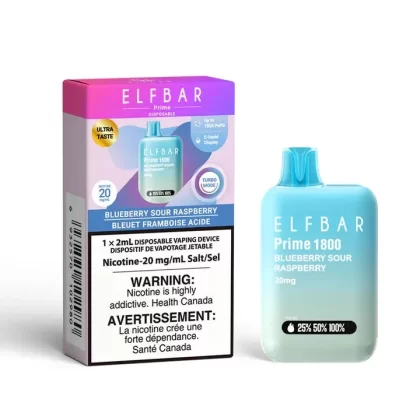 Elf Bar Disposable Vape – 1800 Puffs – Blue Sour Raspberry