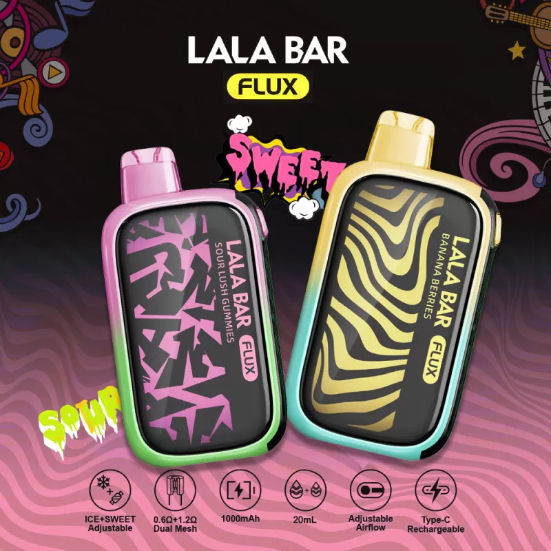 LALA BAR Flux 40K Disposable Device - 40,000 Puffs - Sour Fcuking Fab (Ice+Sour)