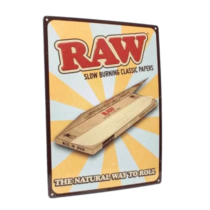 Raw Retro Tin Store Sign – Papers