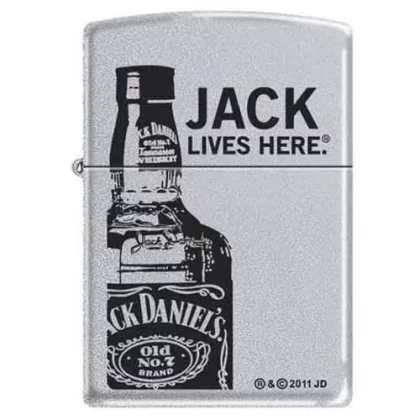 Zippo Lighter – Jack Lives Here Satin Chrome