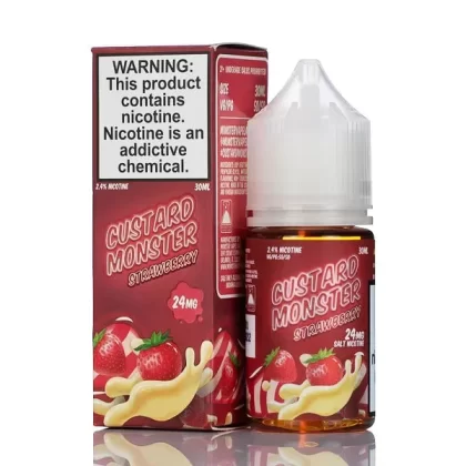 Custard Monster Salts - Strawberry Custard - 30ml - 24mg