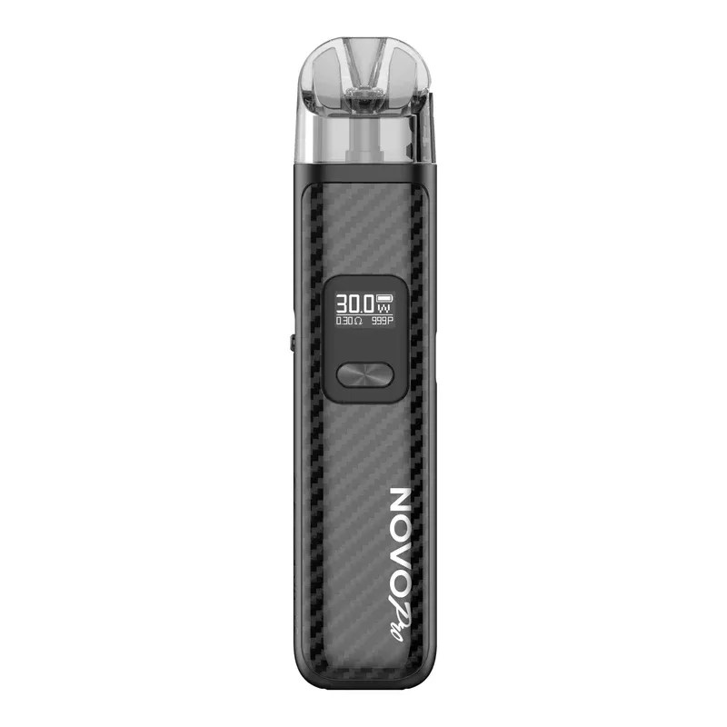 Smok Novo Pro Pod Device 30 Watts (1300mAh) - Black Carbon Fibre, Black Gun Metal (Leather)