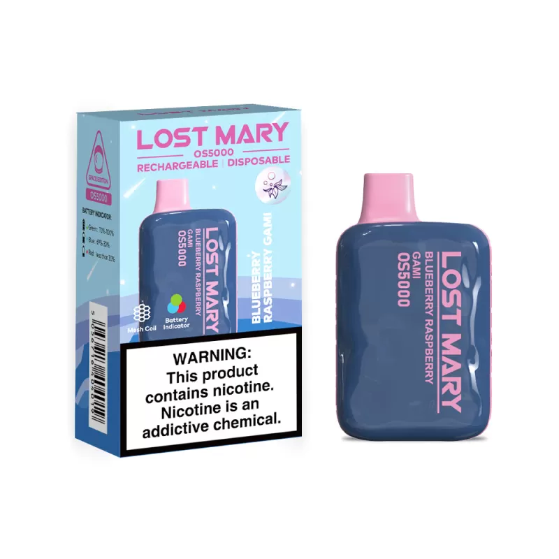 Lost Mary OS5000 Rechargeable Disposable Vape - Strawberry Mango - Image 3