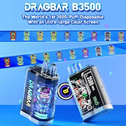 Dragbar B3500 Rechargeable Disposable Device – 3500 Puffs - Blue Razz Ice