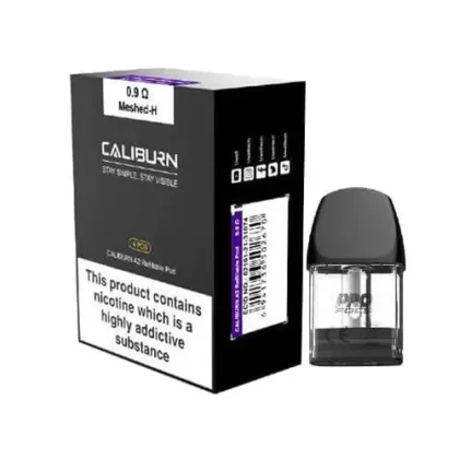 Uwell Caliburn A2 Pods - 4 Pack; 0.9 Ohm UN2 Meshed-H, 1.2 Ohm UN2 Meshed-H