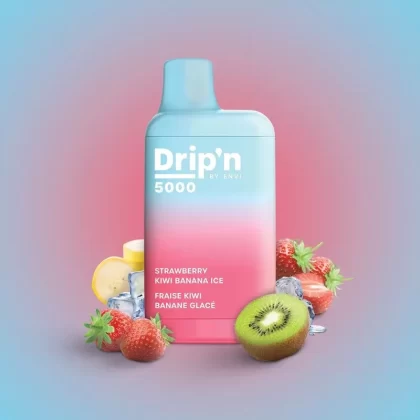 Drip’n by Envi Strawberry Kiwi Banana Ice Disposable Vape - Flavour#Strawberry Kiwi Banana ICE