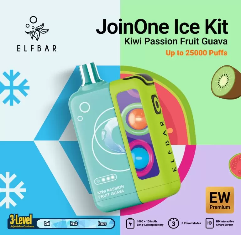 ELF Bar JoinOne Ice Disposable Pre-filled Pod Kit - Mango Peach Watermelon (Device) / 50 mg - Image 2