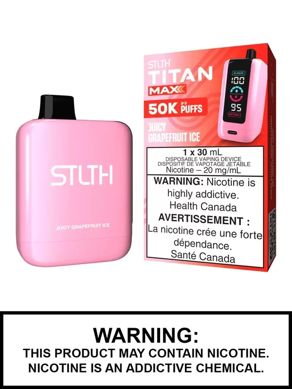 Juicy Grapefruit Ice STLTH Titan Max Disposable Vape