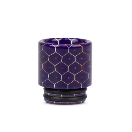 810 Drip Tip Mouthpiece – Resin Purple Snakeskin Pattern - Blue / Red