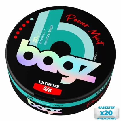 Woreczki nikotynowe BAGZ Power Mint 5/6 20mg Snus AKCYZA
