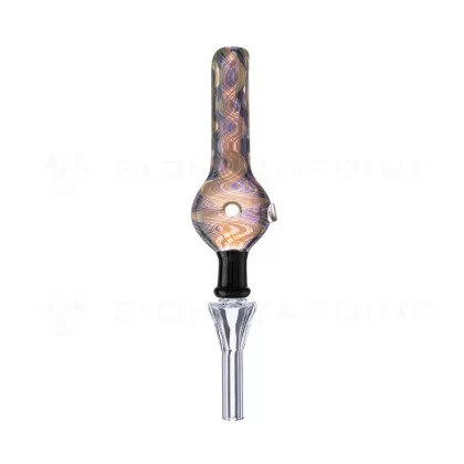 Nectar Collector | Donut Nectar Collector w/ Quartz Tip | 10mm – Blue - Ejuicewarehouse