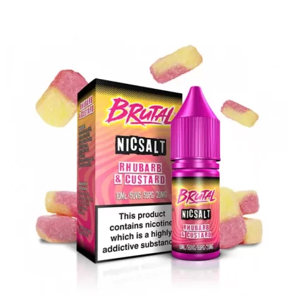 Just Juice Rhubarb & Custard Brutal Nic Salt E-Liquid - 11mg