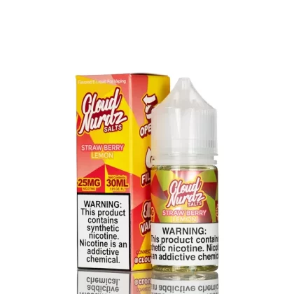 Cloud Nurdz Salts E-Liquid - Strawberry Lemon - 30mL - 50mg