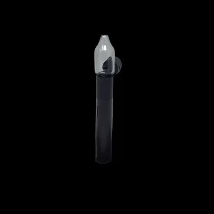 Glass Mouthpiece for Pivot by VGoodiEZ - Color/ Style#Clear Cylinder>Black Cone>Green Cone (7ABF7B)