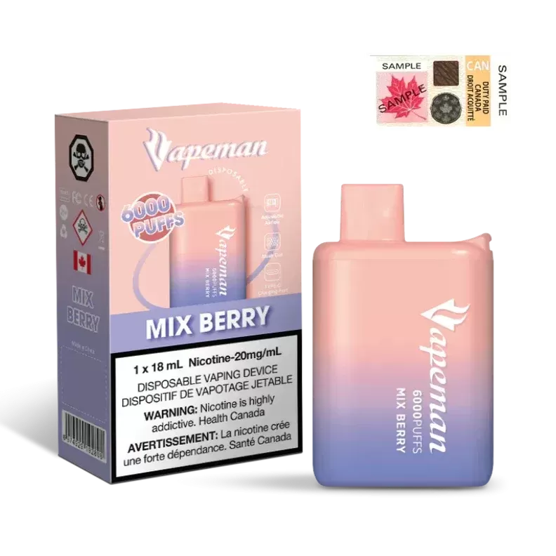 VAPEMAN 6000 – MIX BERRY