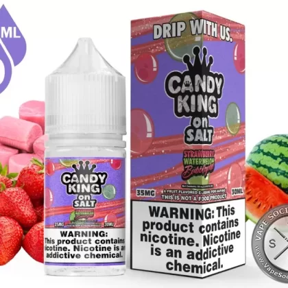 Strawberry Watermelon Bubblegum Candy King On Salt 30ml - Vape Product, Vape Product