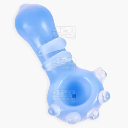 Ringed Spoon Hand Pipe w/ Multi Knockers | 3.75in Long – Glass – Assorted