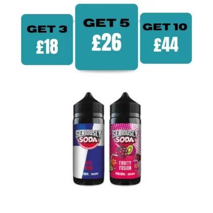 Seriously Soda Shortfill 100ml E-Liquid - Fruity Fusion