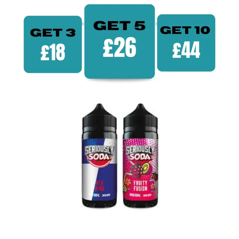 Seriously Soda Shortfill 100ml E-Liquid - Fruity Fusion