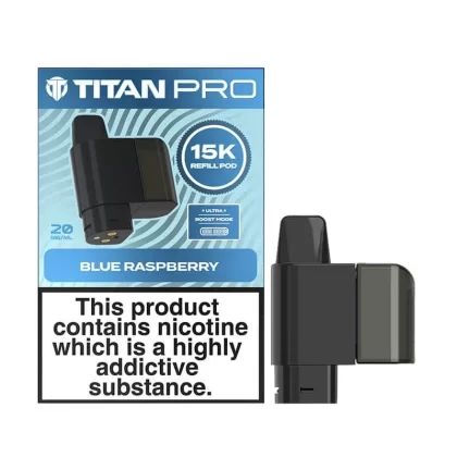 Titan Pro 15K Blue Raspberry Prefilled Pod + Refills
