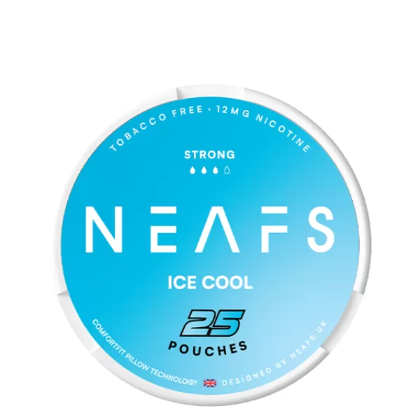 Neafs 12mg Strong Nicotine Pouches - Blueberry Ice, Ice Cool; Vape Product, Medium