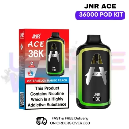 Water Mango Peach JNR ACE 36K Puff 36000 Prefilled Pod Kit
