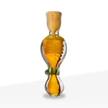 Chillum | Assorted Fumed Slug Design | 4″ – Glass – Assorted