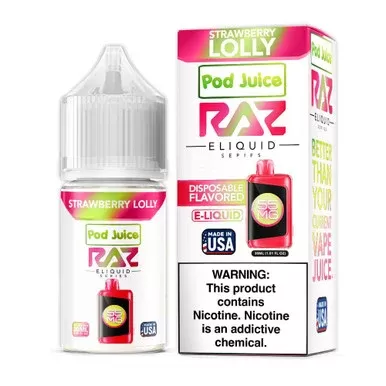 Strawberry Lolly Pod Juice x RAZ Salts 30mL