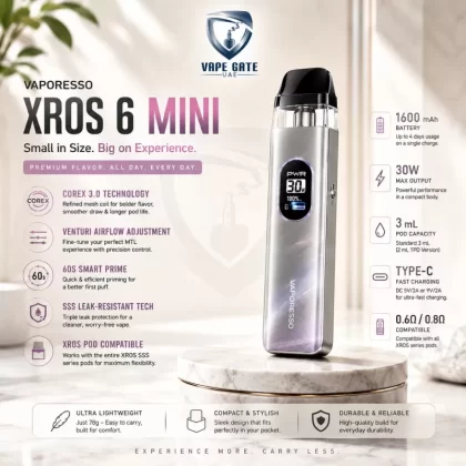 Vaporesso Xros 6 Mini 1600mAh Pod System - Plume White