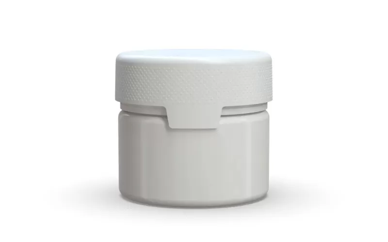 CHUBBY GORILLA | Child Resistant White Plastic Aviator XL Container w/ White Cap | 300mL – 10oz – 80 Count