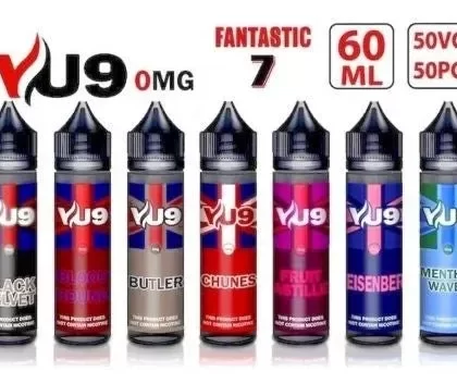 VU9 Fantastic 7 Range TPD 50/50 E-LIQUID +1 FREE NIC-SHOT