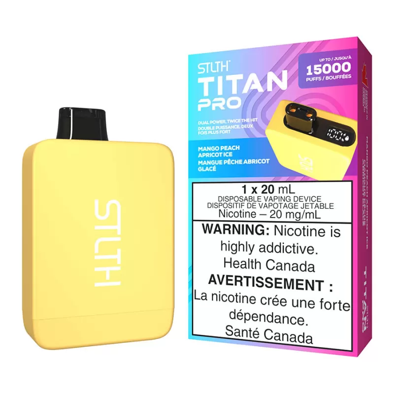 STLTH Titan Pro Disposable Vape Device - Mango Peach Apricot Ice - 20mg/ml