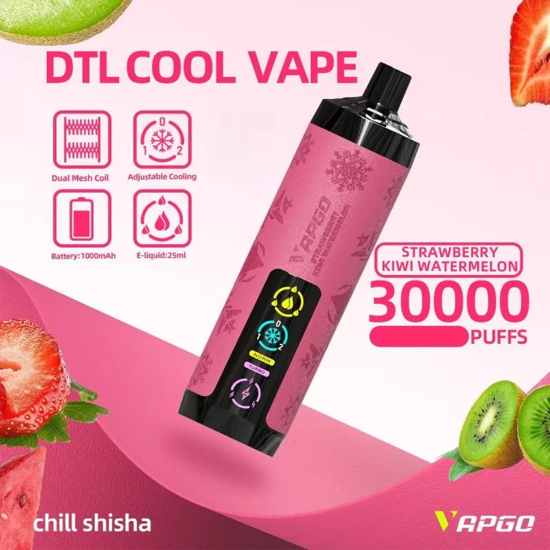 VAPGO Chill Shisha 30K Ice Control Disposable Vape (0.6% 30,000 Puffs) - Blue Razz Lemonade, Grape Mint - Image 2